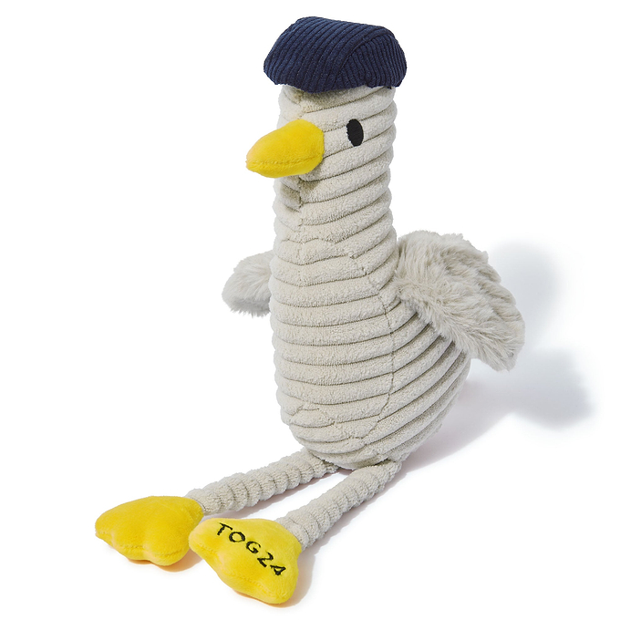Steven Seagull Dog Plush Toy - White