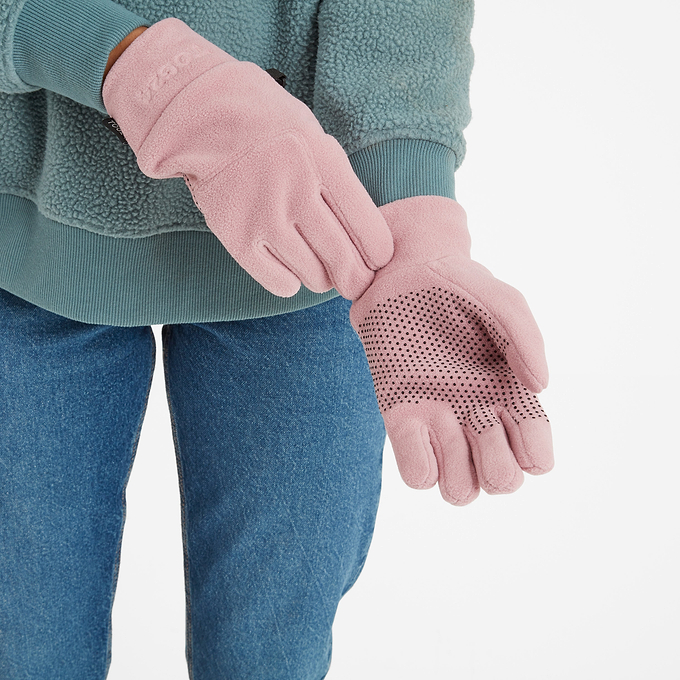 Stride Microfleece Gloves - Faded Pink