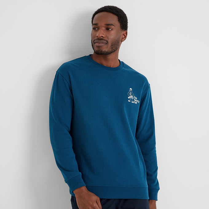Sunnie Mens Sweatshirt - Deep Sea Blue