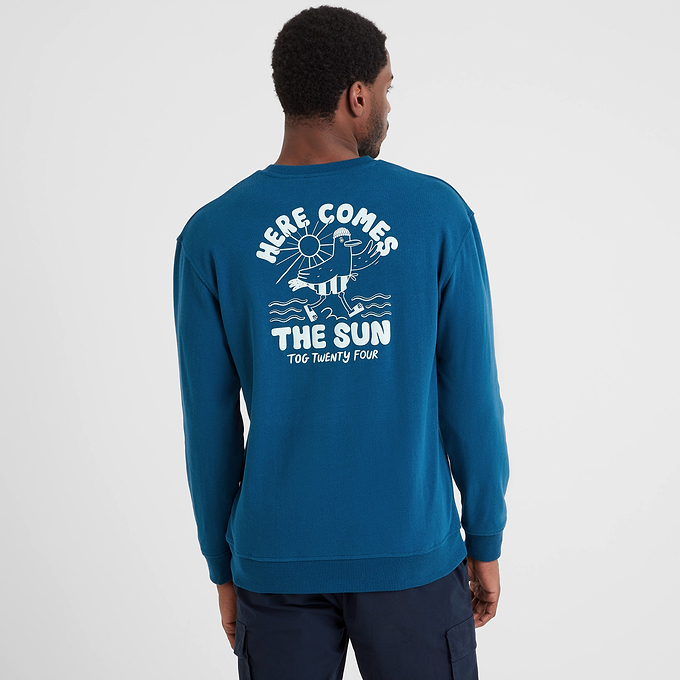 Sunnie Mens Sweatshirt - Deep Sea Blue