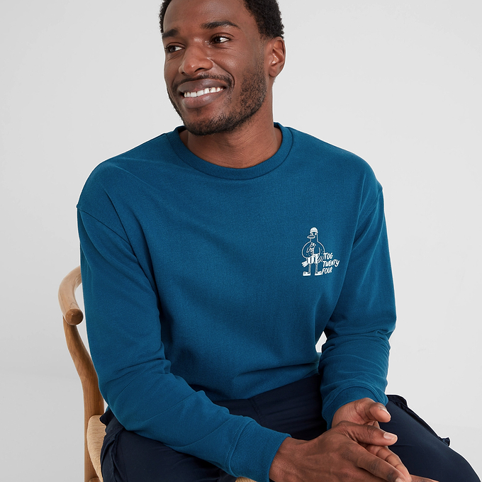 Sunnie Mens Sweatshirt - Deep Sea Blue