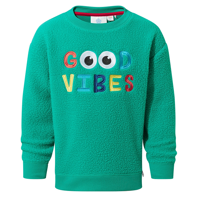 Swaledale Kids Shaun the Sheep Sherpa Sweat - Jungle Green