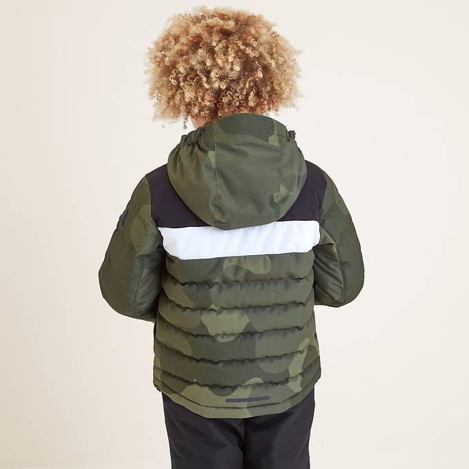 Swift Kids Ski Jacket - Khaki Pixel Camo/Black