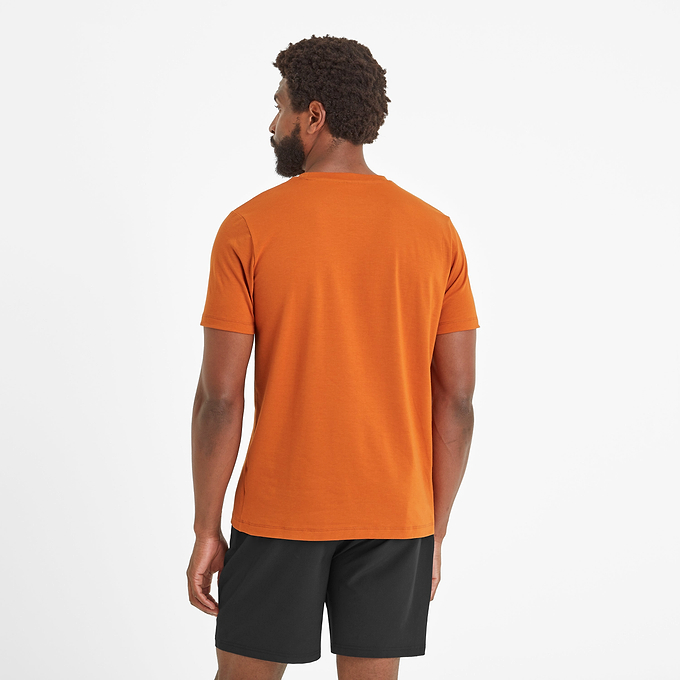 Talen Mens Tech Short Sleeve Top - Dark Orange