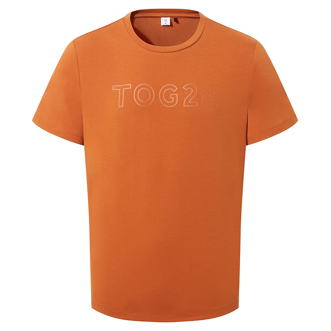 Talen Mens Tech Short Sleeve Top - Dark Orange