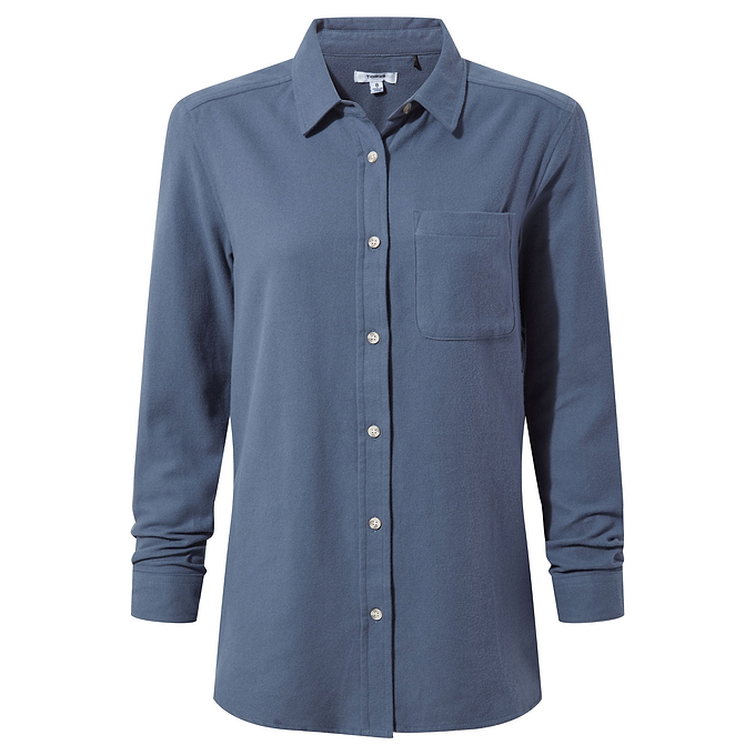 Teiga Womens Long Sleeve Shirt - Blue Stone