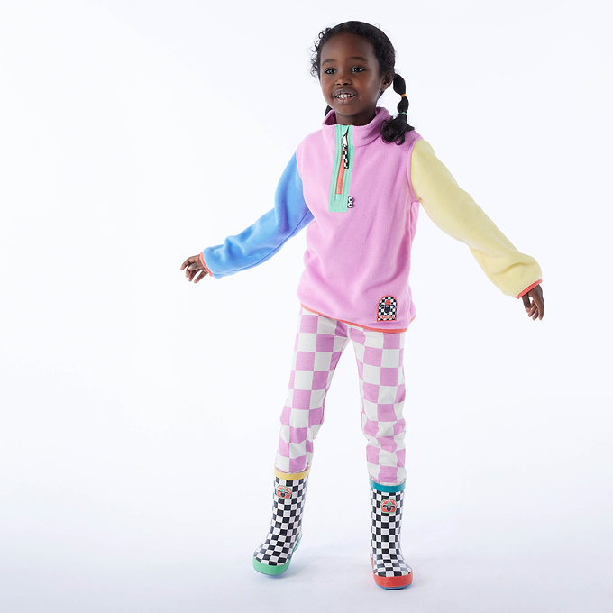 Texel Kids Shaun the Sheep Fleece Zip Neck - Piglet Pink