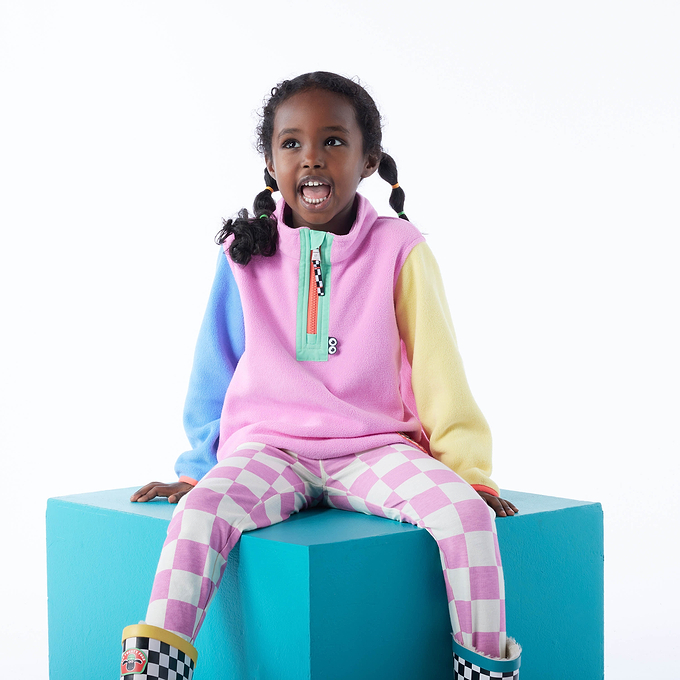 Texel Kids Shaun the Sheep Fleece Zip Neck - Piglet Pink