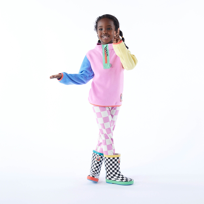 Texel Kids Shaun the Sheep Fleece Zip Neck - Piglet Pink