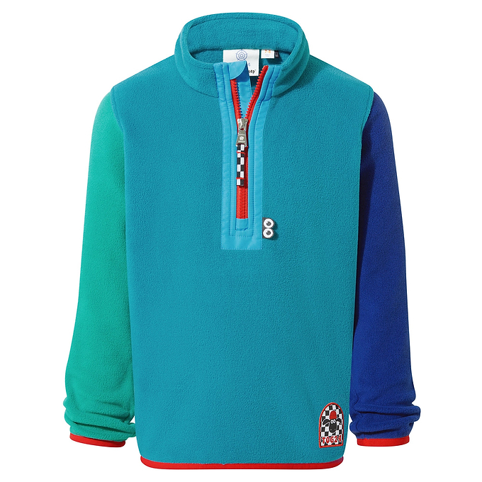 Texel Kids Shaun the Sheep Fleece Zip Neck - Ocean Blue