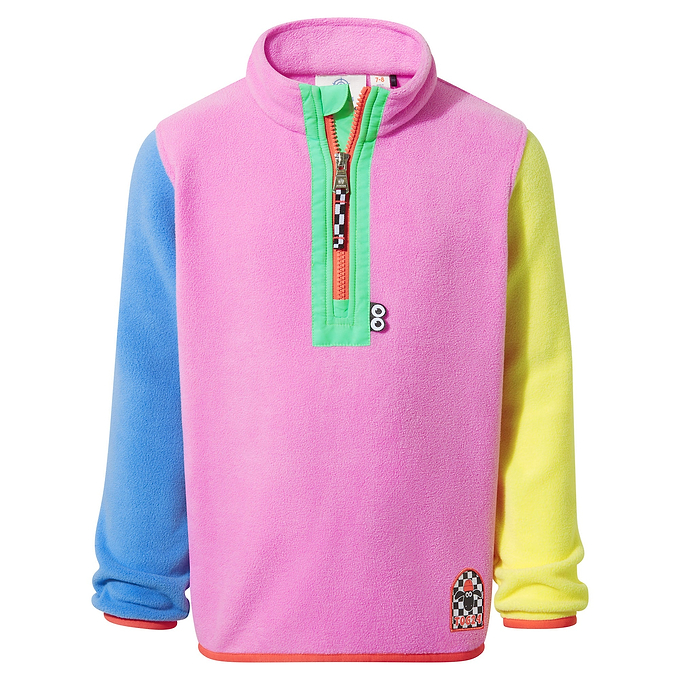 Texel Kids Shaun the Sheep Fleece Zip Neck - Piglet Pink