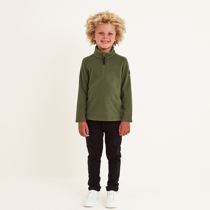 Toffolo Kids Zipneck Fleece - Khaki