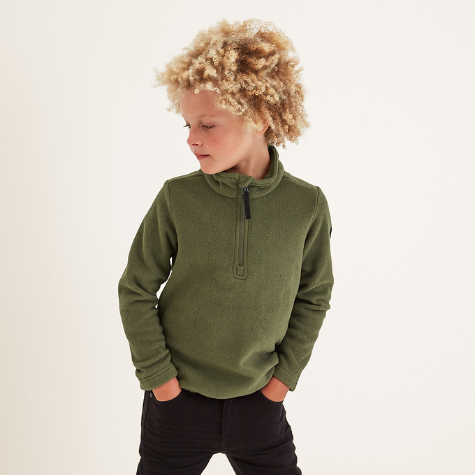 Toffolo Kids Zipneck Fleece - Khaki