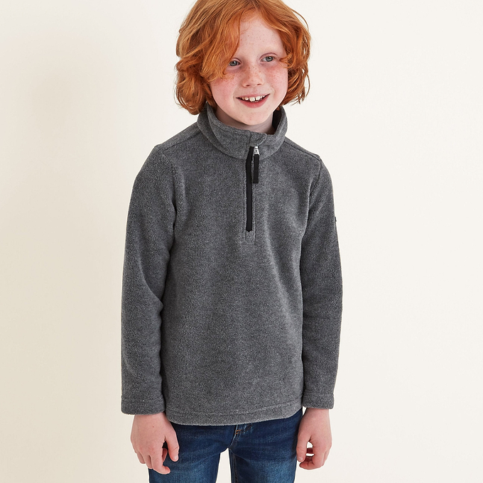 Toffolo Kids ZipNeck Fleece - Grey Marl