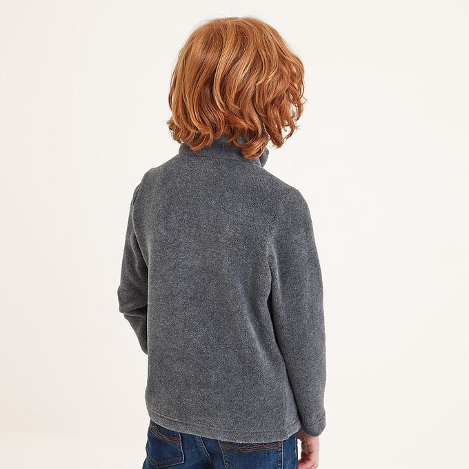 Toffolo Kids ZipNeck Fleece - Grey Marl