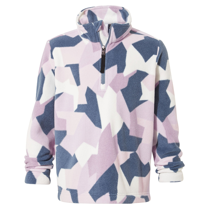 Toffolo Kids Fleece Zip Neck - Abstract Mountain Print