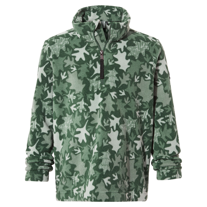 Toffolo Kids Fleece Zip Neck - Oak Leaf Print
