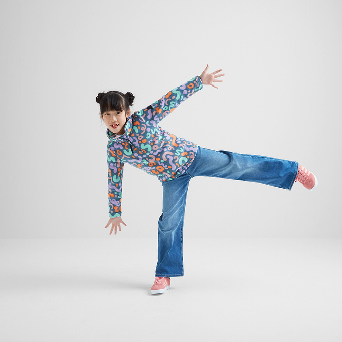 Toffolo Kids ZipNeck Fleece - Blue Swirl Print