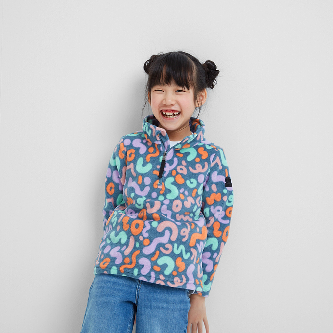Toffolo Kids ZipNeck Fleece - Blue Swirl Print