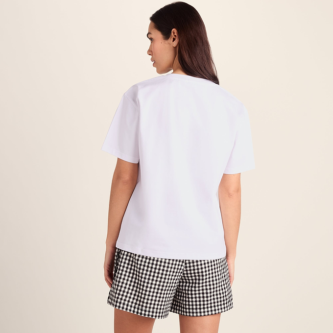 Trissy Womens Premium Supersoft Relaxed Fit T-Shirt - Optic White/Green