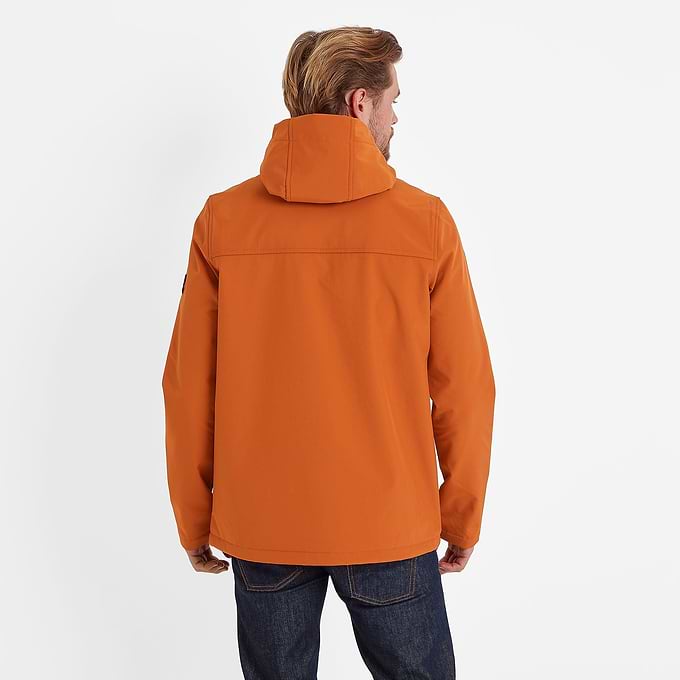 Truro Mens Hooded Softshell Jacket - Dark Orange