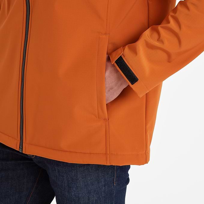 Truro Mens Hooded Softshell Jacket - Dark Orange