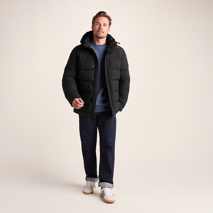 Tunnard Mens Padded Short Jacket - Black