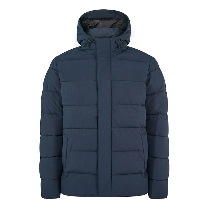 Tunnard Mens Short Shower Resistant Insulated Jacket - Dark Indigo