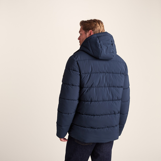 Tunnard Mens Padded Short Jacket - Dark Indigo