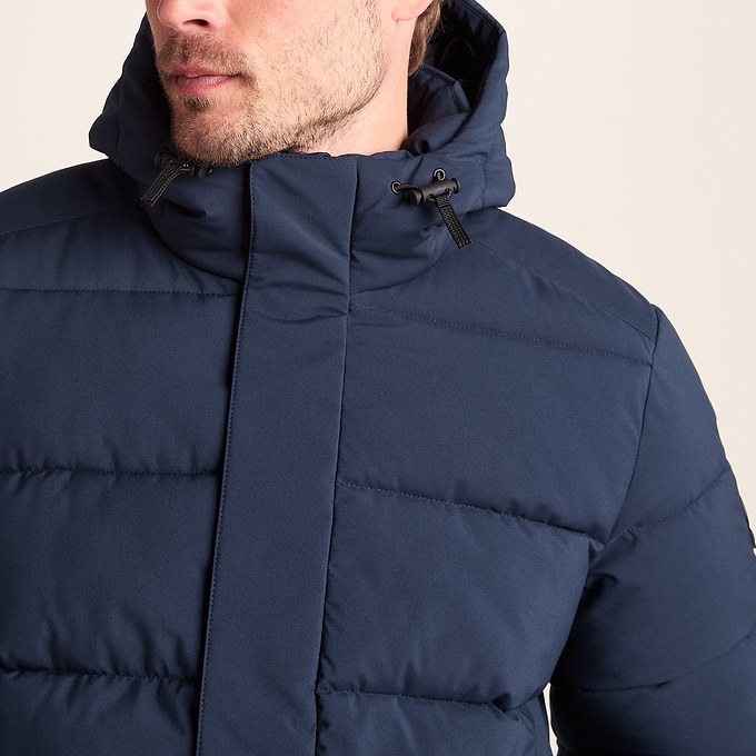 Tunnard Mens Padded Short Jacket - Dark Indigo