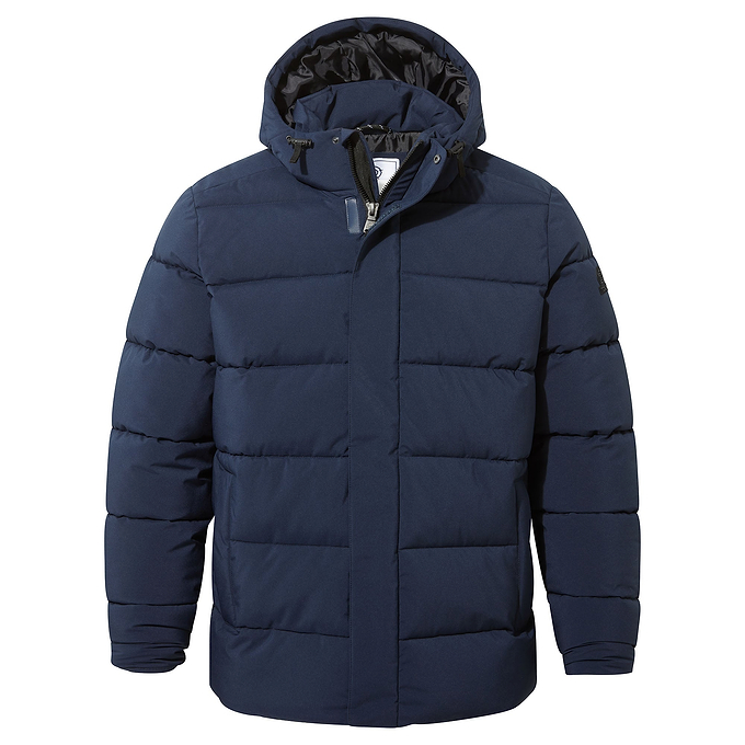Tunnard Mens Padded Short Jacket - Dark Indigo
