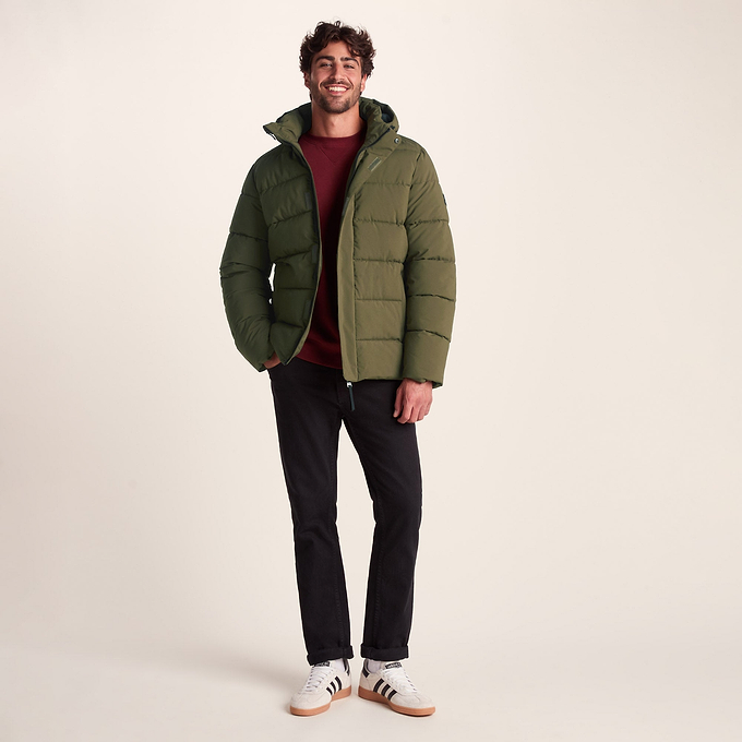 Tunnard Mens Padded Short Jacket - Khaki