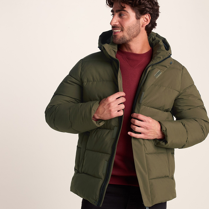 Tunnard Mens Padded Short Jacket - Khaki