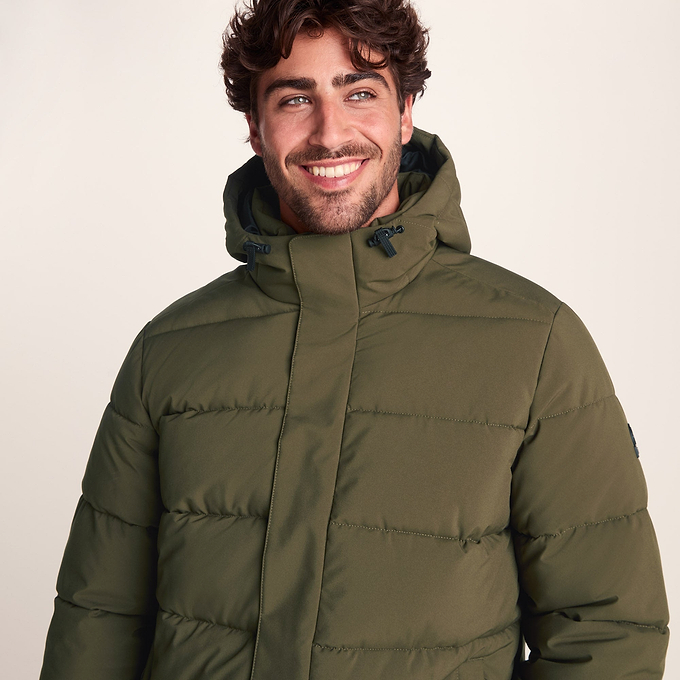 Tunnard Mens Padded Short Jacket - Khaki