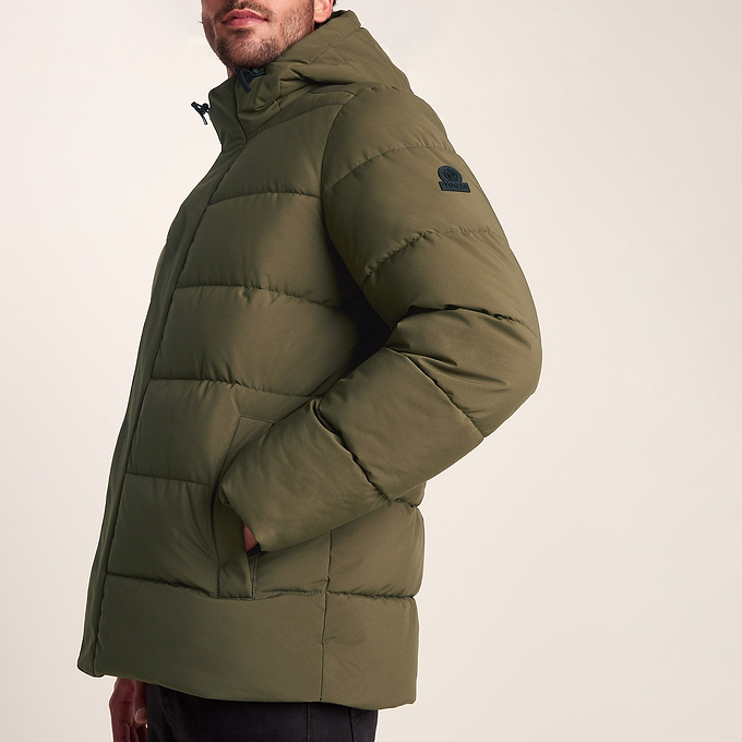 Tunnard Mens Padded Short Jacket - Khaki