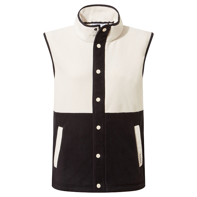Tunston Womens Fleece Gilet - Vanilla/Black