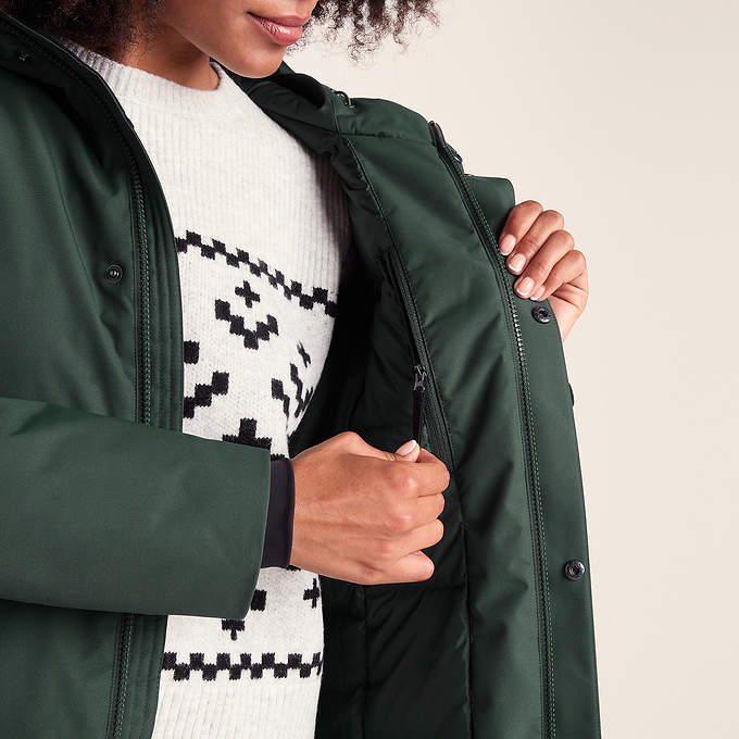 Uma Womens Waterproof Down Parka - Racing Green