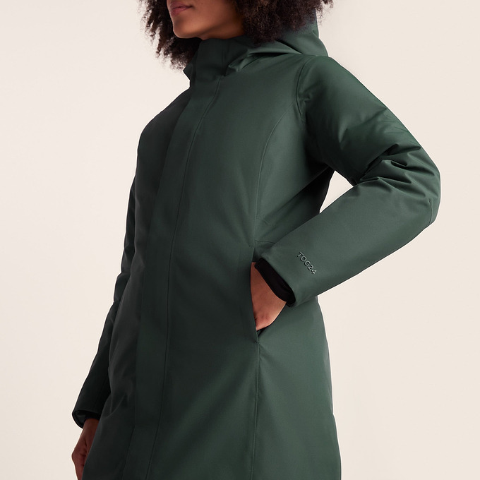 Uma Womens Waterproof Down Parka - Racing Green