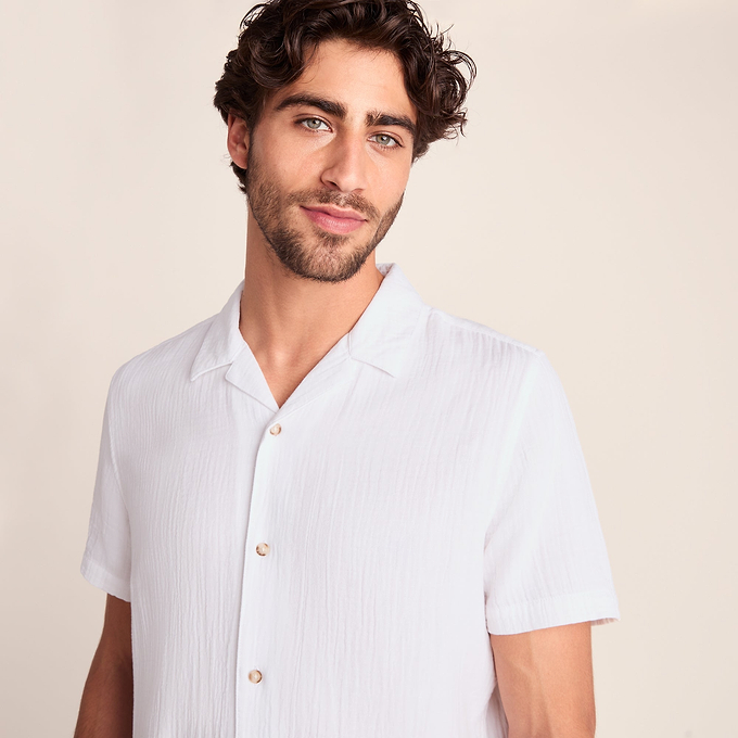 Valtos Mens Short Sleeve Supersoft Shirt - Optic White