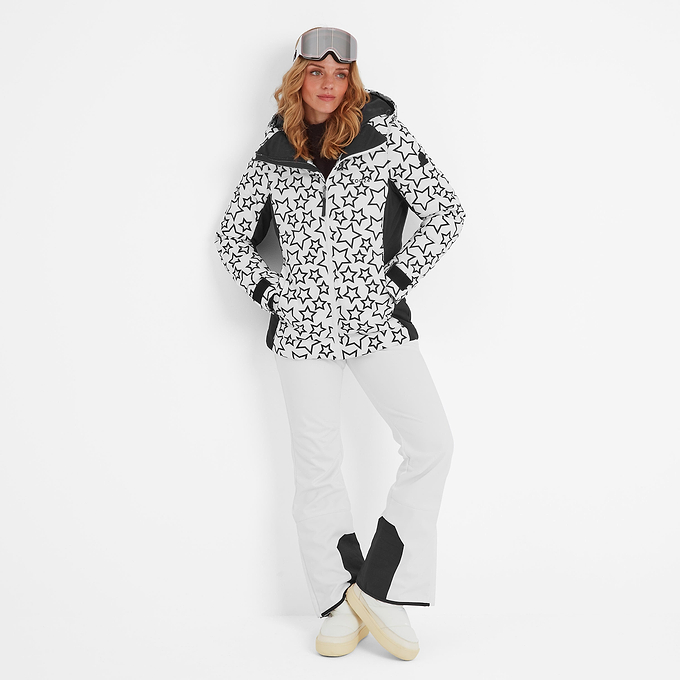 Vermont Womens Ski Jacket - Black/Optic White Outline Star