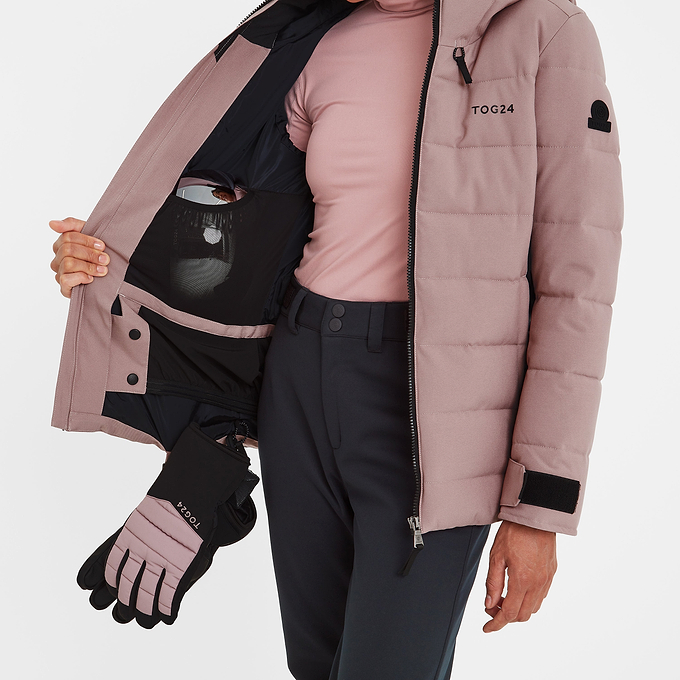 Vermont Womens Ski Jacket - Black/Faded Pink