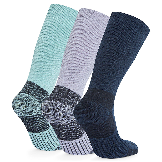 Villach 3 Pack Womens Trek Socks - Dk Indigo/Lavender Grey/Mist Grey