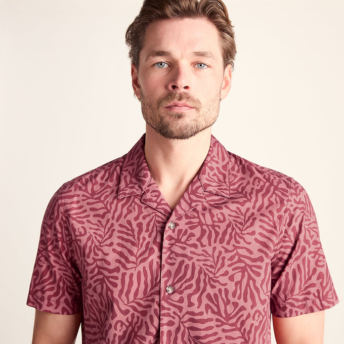 Wallsend Mens Short Sleeve 100% Cotton Supersoft Shirt - Redwood