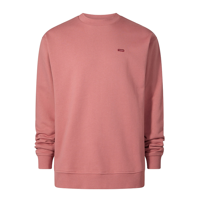 Warren Mens Relaxed Fit 100% Cotton Heavyweight Sweat - Redwood