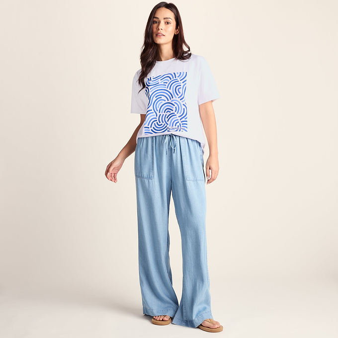 Wave Womens Premium Supersoft Relaxed Fit T-Shirt - Optic White