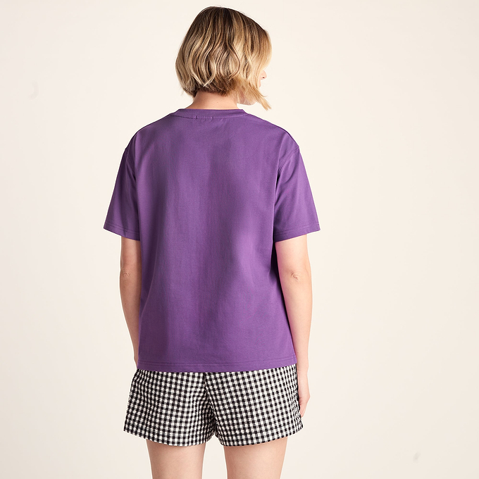 Wave Womens Premium Supersoft Relaxed Fit T-Shirt - Dark Orchid