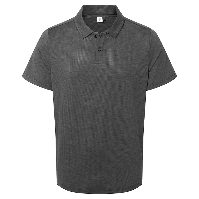 Wearne Mens Tech Short Sleeve Polo - Black Marl
