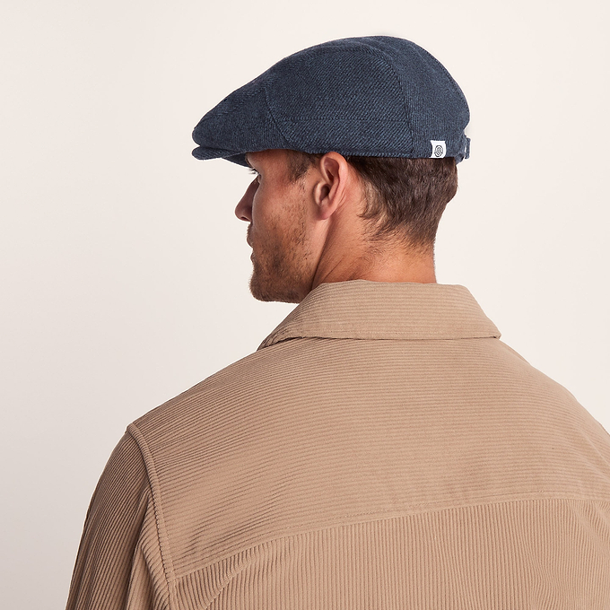 Weighton Knit Flat Cap - Blue Marl