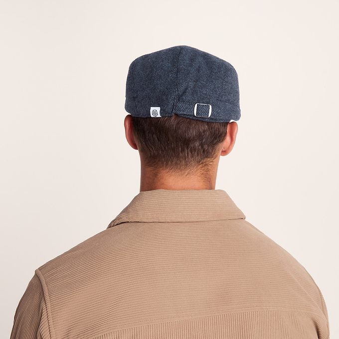 Weighton Knit Flat Cap - Blue Marl
