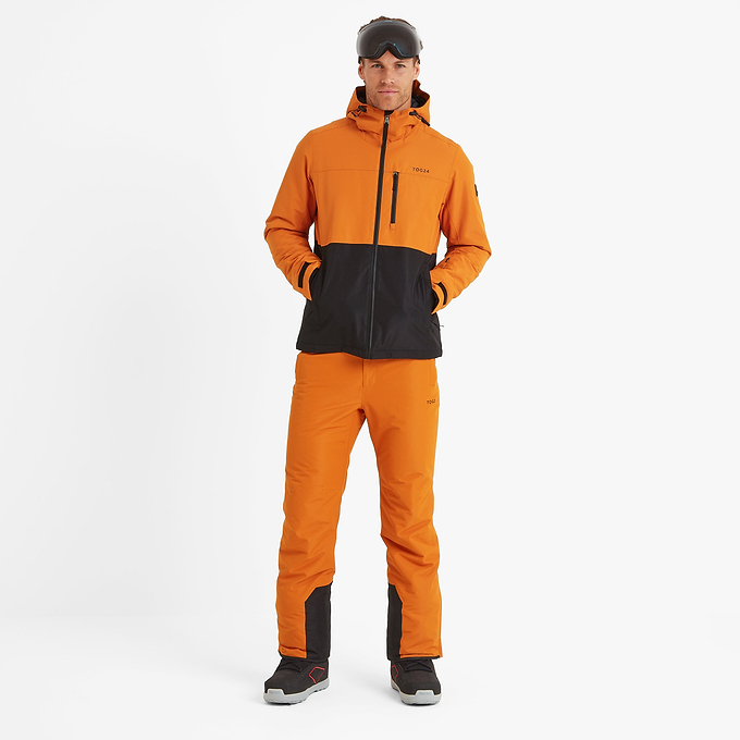 Whistler Mens Ski Jacket - Black/Dark Orange